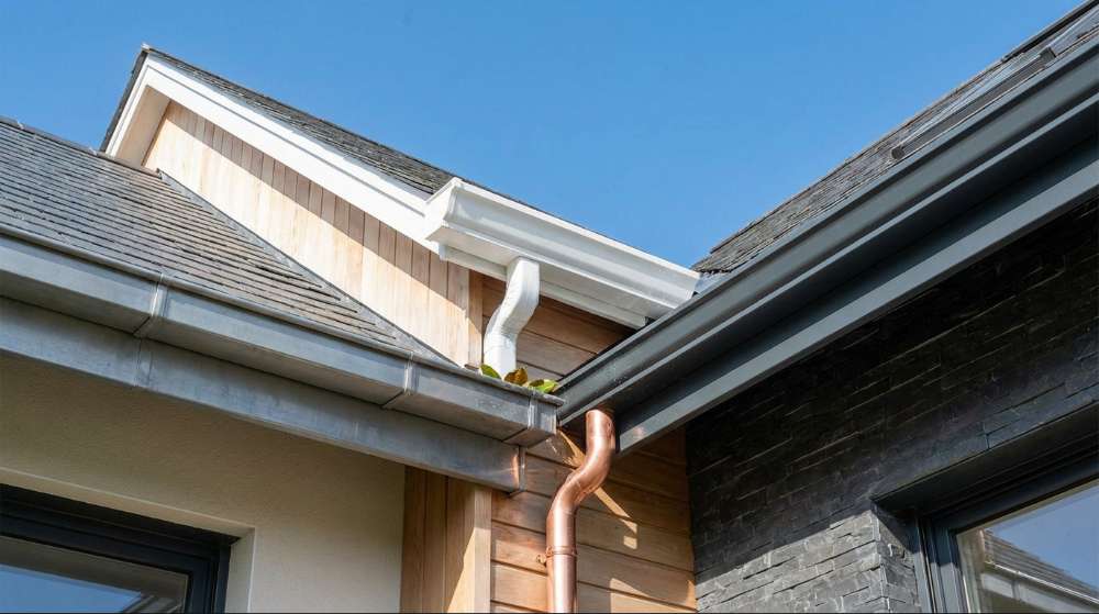 types de gouttières zinc aluminium PVC cuivre comparatif maison