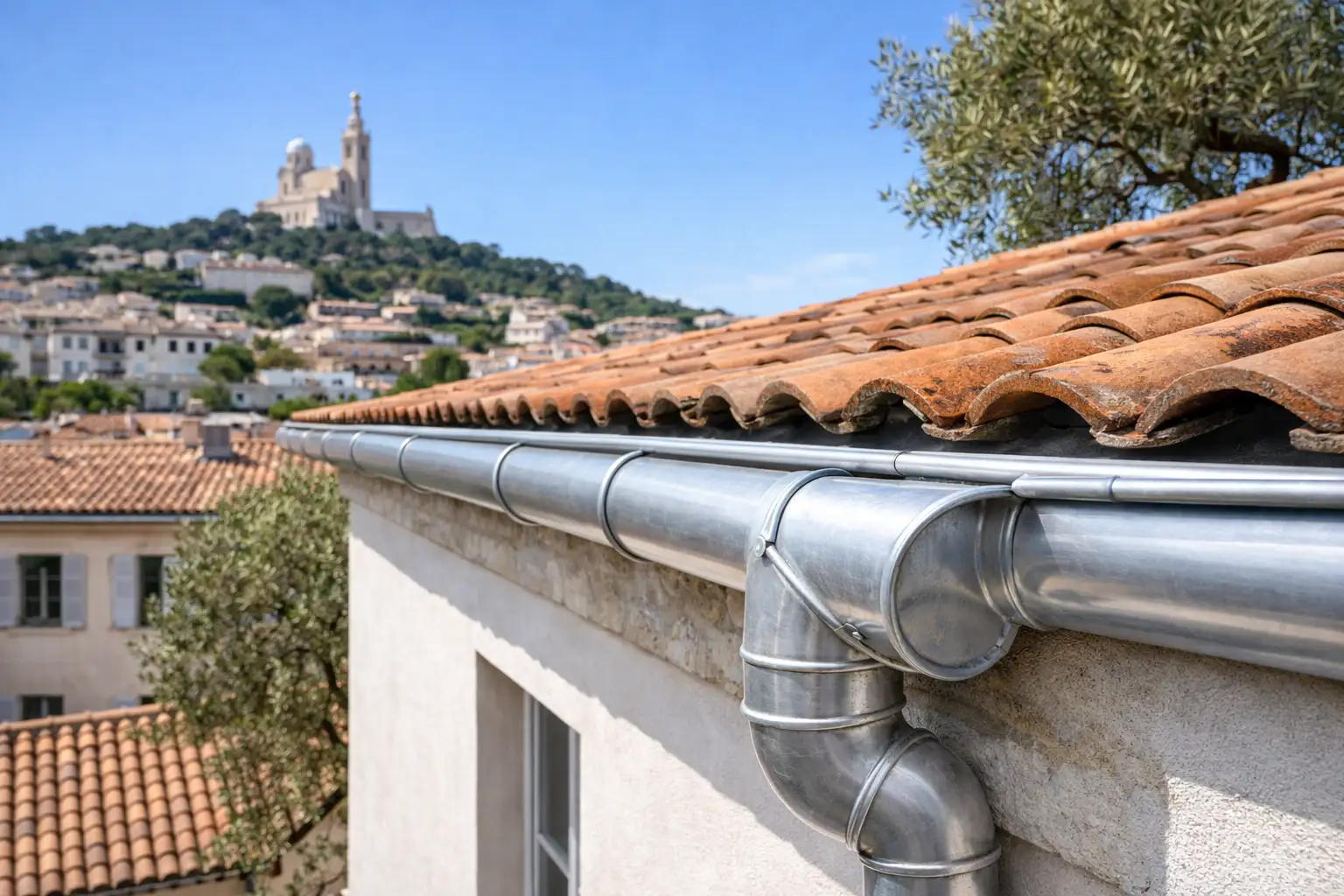 gouttiere aluminium Marseille villa provencale toiture