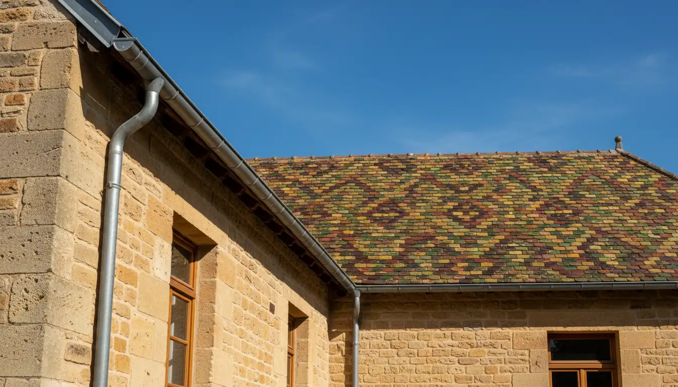 gouttiere zinc Dijon maison bourguignonne toiture tuile